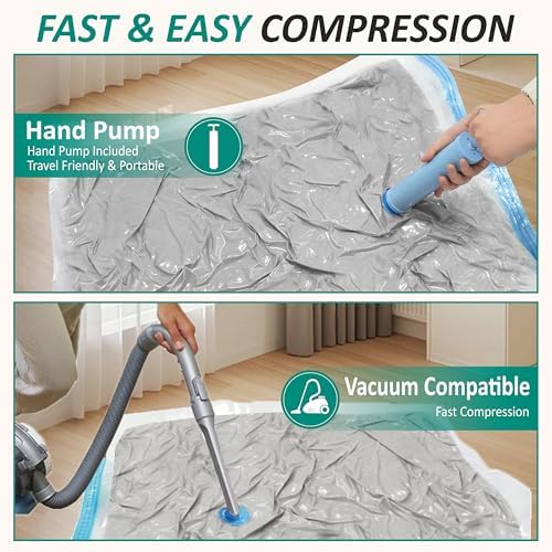 12 Jumbo Vacuum Storage Bags for Blankets & Bedding, Space Saver Bags - Image 5