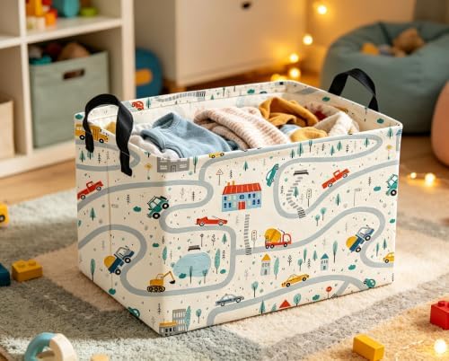 Rectangle Kids Baskets Car Basket Boys Storage Bin Fish Box - Image 5