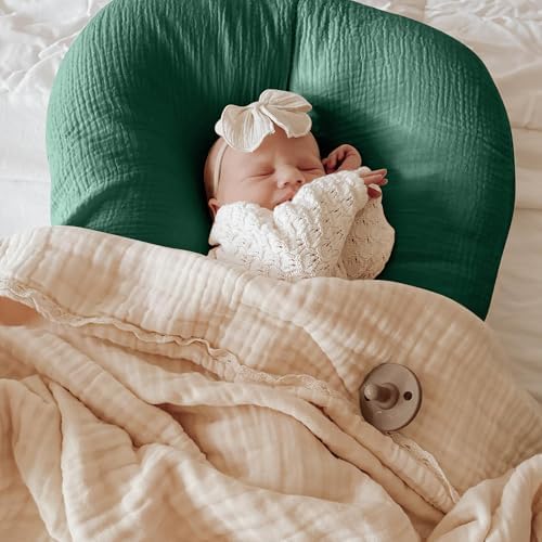 guruixu Muslin Baby Lounger Cover 2 Pack, 100% Cotton Infant Lounger Cover - Image 5