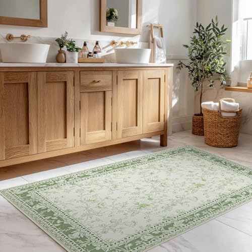 Small Green Rugs 2x3 Sage Green Kitchen - Image 3