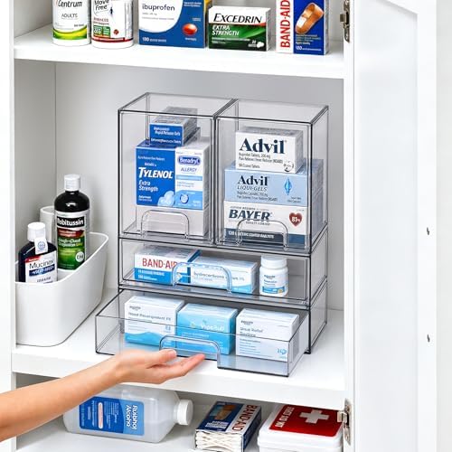 TIPGO Clear Stackable Storage Drawers, Baby Bottle Organizer, Easily-Access - Image 5