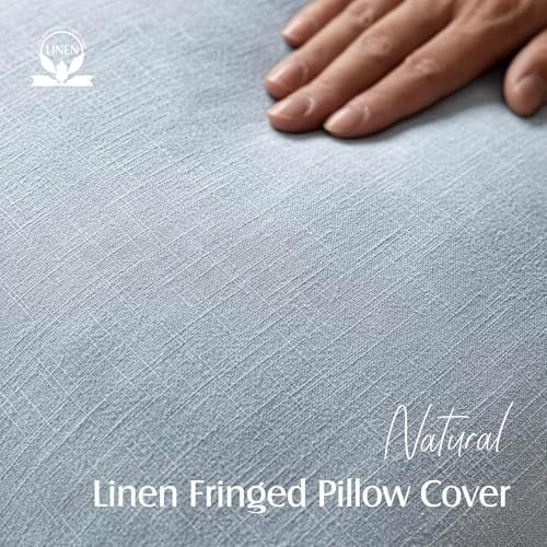Foindtower Decorative Linen Fringe Throw Pillow Covers Cozy Boho Farmhouse - Image 2