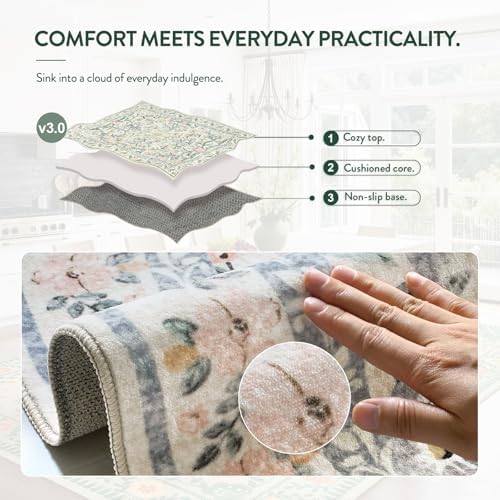 Lahome Boho Rugs for Living Room, Washable Large 8x10 Area Rugs for Bedroom - Image 4
