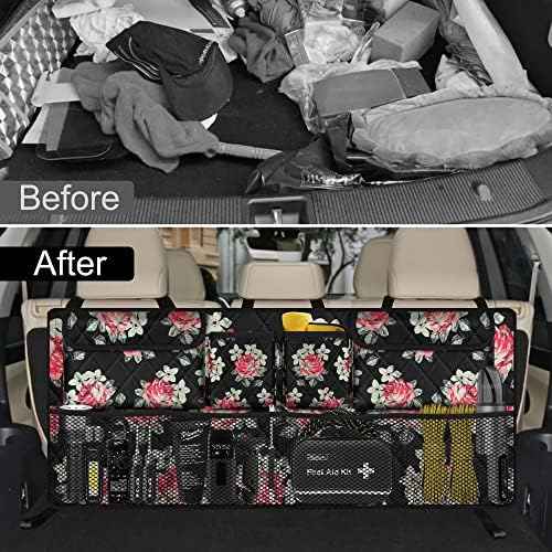Femuar Car Trunk Organizer, Large Capacity Backseat Trunk Organizer, - Image 5