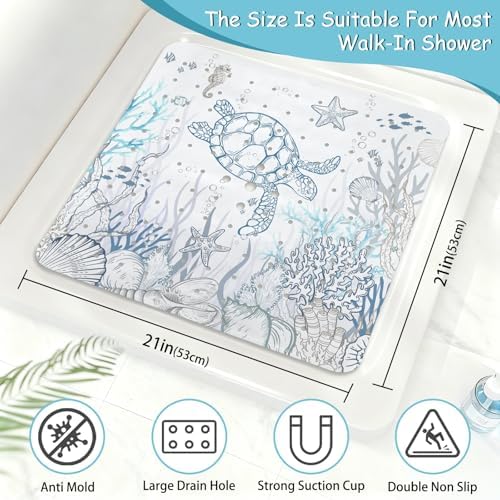 Sea Turtle Square Anti Slip Shower Mats - Image 2