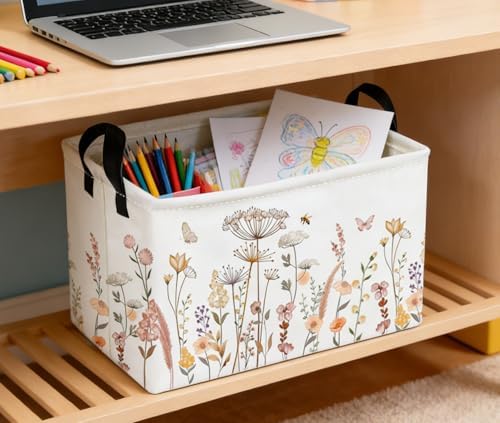 Essme Rectangular Flower Basket, Storage Bins Organizer - Image 6