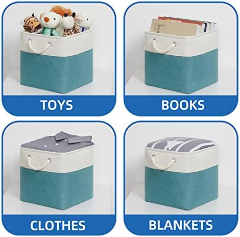 Temary Cubes Storage Baskets 11 Inch Cube Storage Bins 4 Pack Fabric Baskets - Image 5