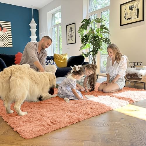 OLANLY 2x3 Machine Washable Small Bedside Rug, Soft Fluffy Shaggy Entryway - Image 6