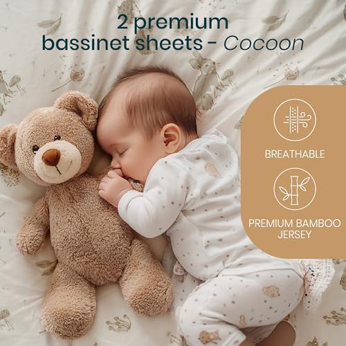 Tutti Bambini Premium Bassinet Sheets, 2 Pack - Image 2