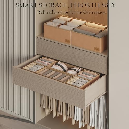 Dresser Drawer Organizer Clothes, 6 Pack Foldable Storage Boxes - Image 6