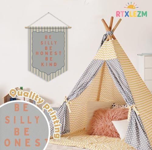 Boys Nursery Room Wall Decor, Be Silly Be Honest Kind Decor - Image 6