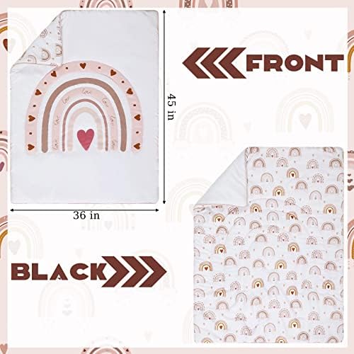 Rtteri 4 Pieces Baby Crib Bedding Set, Standard Nursery Size Soft - Image 6
