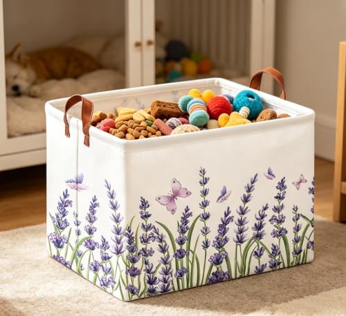 Rectangle Storage Basket with Handles, Collapsible Storage Bin, Books Box - Image 2