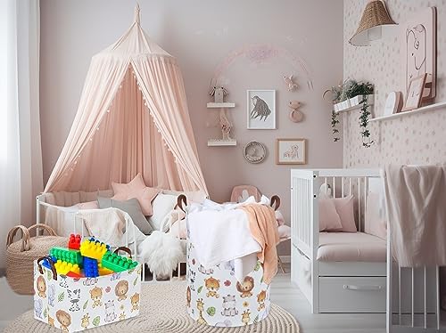 Rectangular Kids Storage Bins, Baby Baskets Organizer.Waterproof PE Coating - Image 5