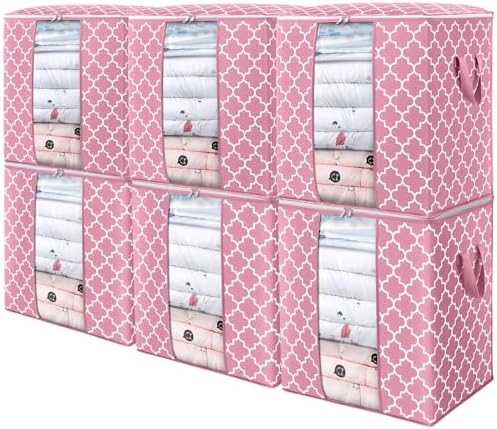 Storage Bags 6 Pack 100L Clothes Organization and Storage Containers by WiseLife