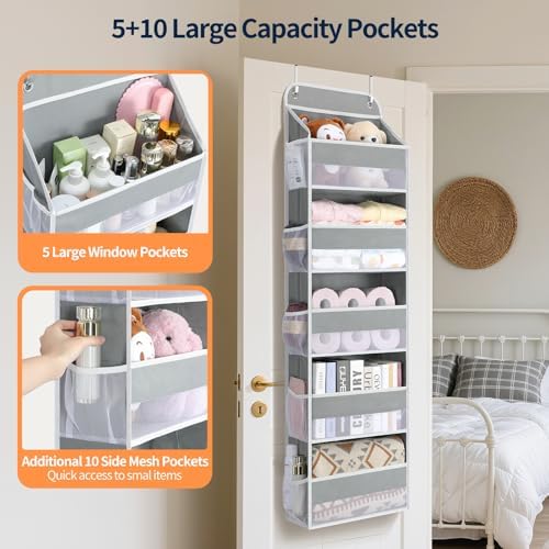 Yecaye Over The Door Organizer Storage, 5-Tier Heavy Duty Door Organizers - Image 2