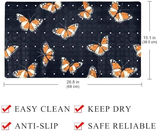 Shower Mat Non Slip, Butterfly Anti Slip Bath Mat - Image 4