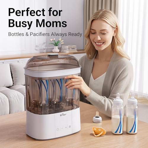 Bear Bottle Sterilizer and Dryer, 2-Layer Electric Steam Sanitizer - Image 2