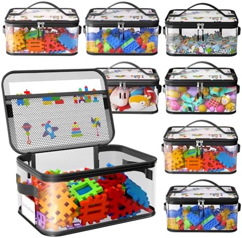 8 Packs Large Clear Toy Storage Bags by Shcsdr