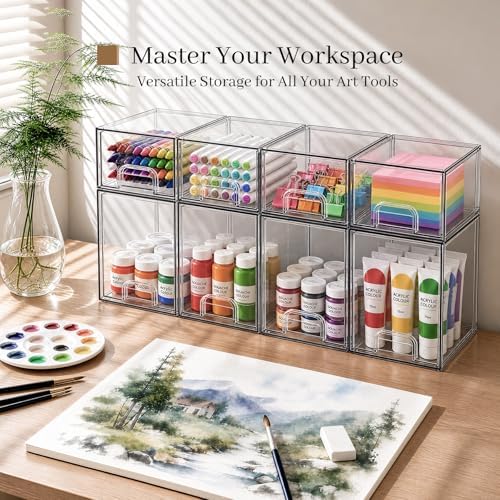 TIPGO Clear Stackable Storage Drawers, Baby Bottle Organizer, Easily-Access - Image 7