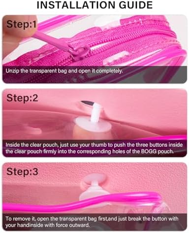 LETGO 4 PCS Clear Insert Bag for Bogg Bag, Beach Makeup Bag for Women - Image 6