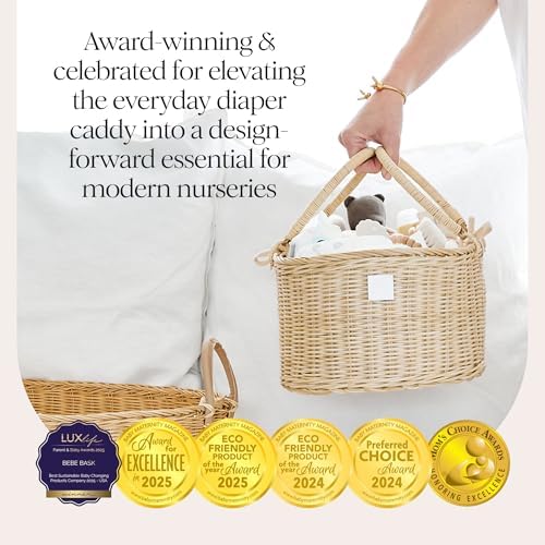 BEBE BASK Premium Baby Diaper Caddy Organizer Basket - Image 3