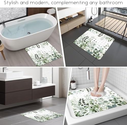 Bathtub Mat Non Slip, Sage Square Bath tub Mat Shower Floor Mat - Image 6