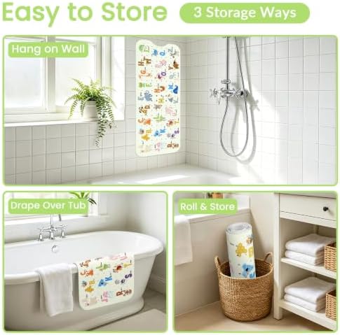 Baby Bath Mat for Tub, Non Slip Kids Bath Shower Mat, 40 X 16 Inch - Image 6