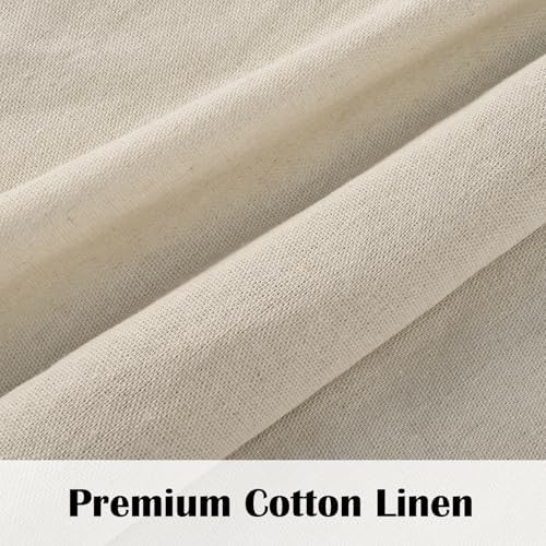 FRAMICS Farmhouse Valance Curtains, Boho Cotton Linen Kitchen Valance, Rustic - Image 6