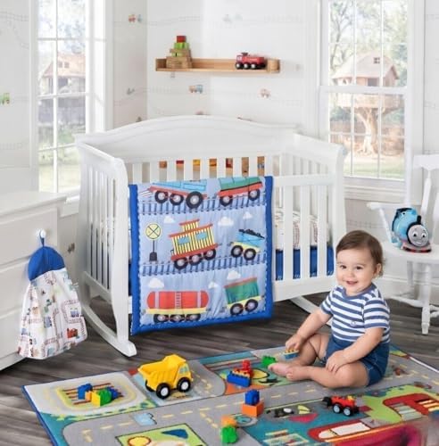 EVERYDAY KIDS 4 Piece Boys Crib Bedding Set - Image 6