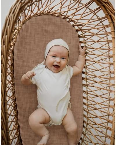 3 Pack Baby Muslin Bassinet Sheets - Image 5