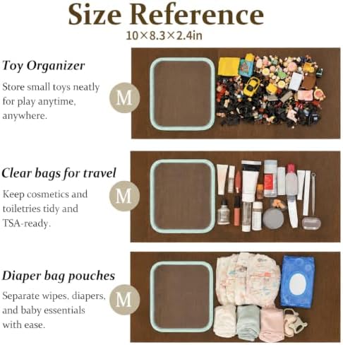 4 pcs Clear Zipper Pouches, Hard Shell Zipper Case, Toiletry Bag - Image 5