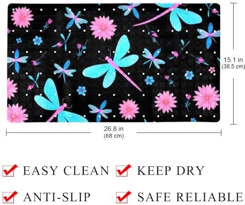 Non Slip Shower Mat Bathtub Mat 15.1x26.8 Inch, Quick Dry Bath Mat - Image 4