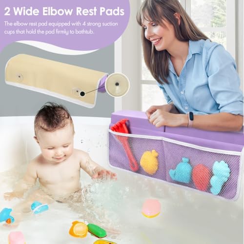 Baby Bath Kneeler and Elbow Rest Pad Set, Bathtub Kneeling pad - Image 2