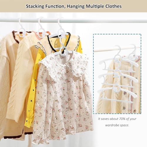 Baby Clothes Hangers 50 Pack, Plastic Kids Hangers Space Saving - Image 2