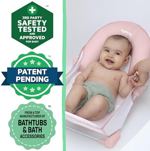 Ingenuity Foldaway 2-Position Bather, 2-Position Adjustable Support Baby Bath - Image 5