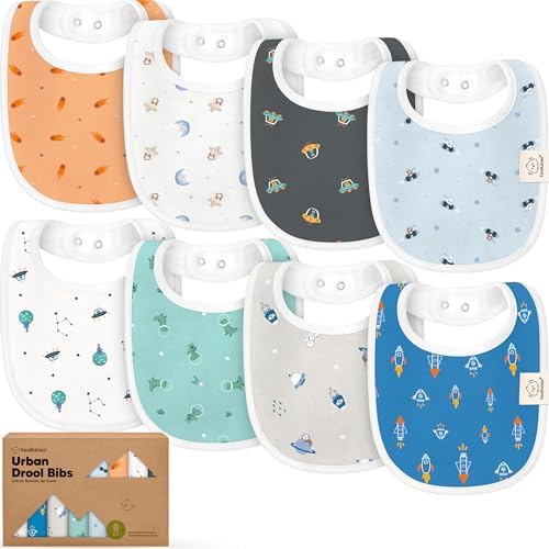 KeaBabies 8-Pack Organic Baby Bibs by KeaBabies