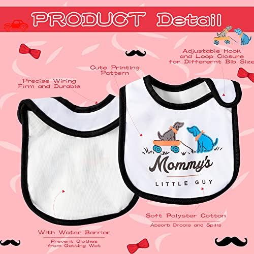 7Pcs Cotton Waterproof Baby Bibs Hook Loop Closure Newborn Bib Keepsake Baby - Image 3