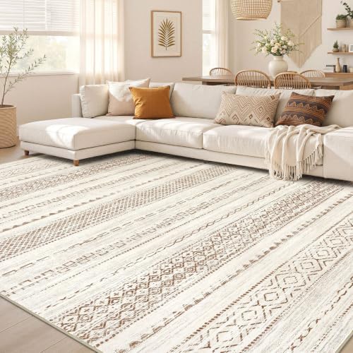 Nakagishi Boho 4x6 Area Rug Living Room Rugs Machine Washable Brown by NakagishiAreaRug