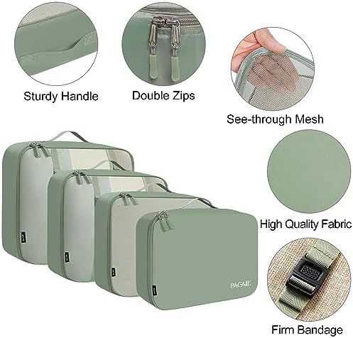 BAGAIL 8 Set Packing Cubes Luggage Packing Organizers - Image 4