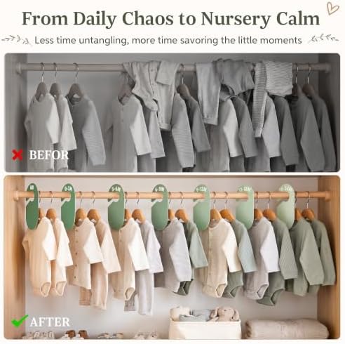 Baby Clothes Size Dividers Set for Nursery Closet Organizer - Image 3