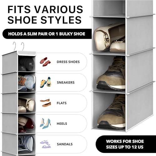Simple Houseware 10 Shelves Closet Hanging Shoe Organizer - Image 3