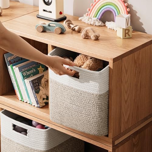 UBBCARE Set of 4 Storage Cubes-11 X 10.5 X 10.5 In, Cotton Rope Basket - Image 4