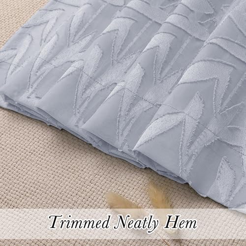 Lecloud Leia Sheer Light Grey Window Curtains - Image 4