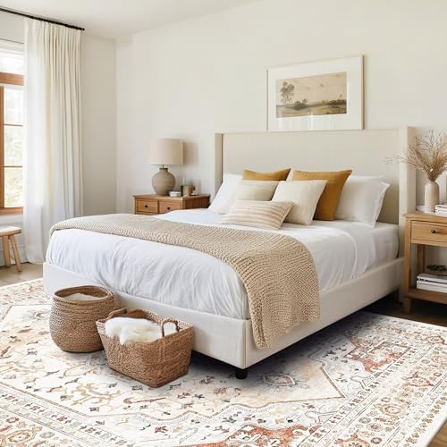 Orange Red 8x10 Washable Area Rugs - Image 7
