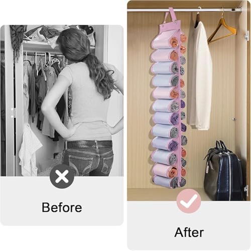 DHSFKBE Legging Organizer Storage, Foldable Hanging Closet Organizer Storage - Image 6