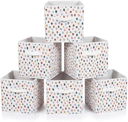 Chunful 6 Pcs 11 Inch Fabric Cube Storage Bin by Chunful
