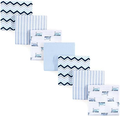 Luvable Friends Unisex Baby Cotton Flannel Receiving Blankets, Train 7-Pack by Luvable+Friends