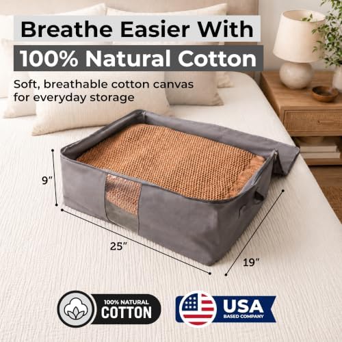 Soft Canvas Storage Bags with Zipper. Thick Breathable - Image 2