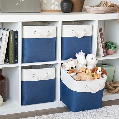 OrganiHaus 12x12 Cube Storage Bins, Rope Handles - Image 3